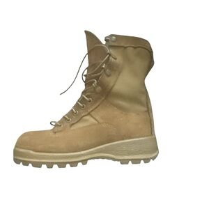 Tan Lace-Up Combat Boots
